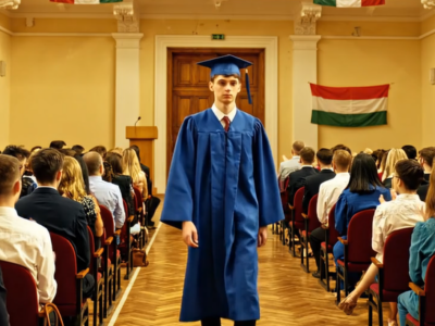 A diákok gúnyosan kinevették az elnyűtt bakancsos fiút a ballagáson – de pár perc múlva az egész terem döbbenten, tátott szájjal hallgatott! 😲😱