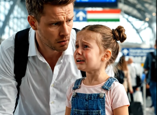 A férfi már épp fel akart szállni a repülőre, amikor egy kislány zokogva odafutott hozzá: „Kérem, segítsen… anyu alszik és nem akar felébredni!” 😢✈️