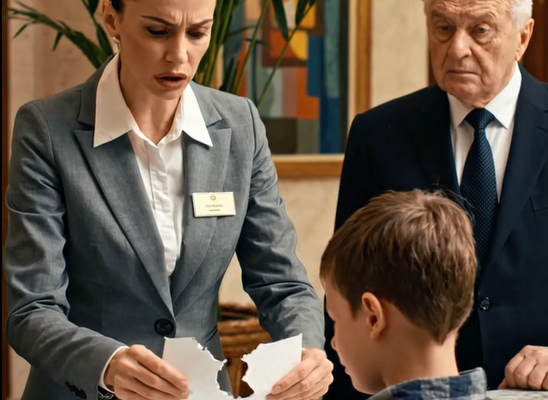 A menedzser széttépte a szegény fiú bankjegyét… nem sejtve, hogy a tulajdonos mindent látott…