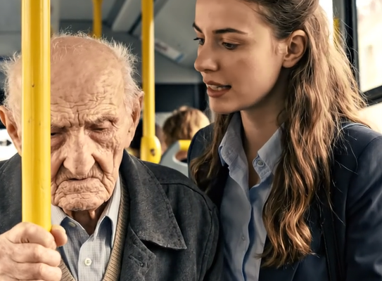 Segítettem egy idős férfinak a buszon, és kiderült, hogy a férjem ügyvédi irodájának a tulajdonosa! A férjem…